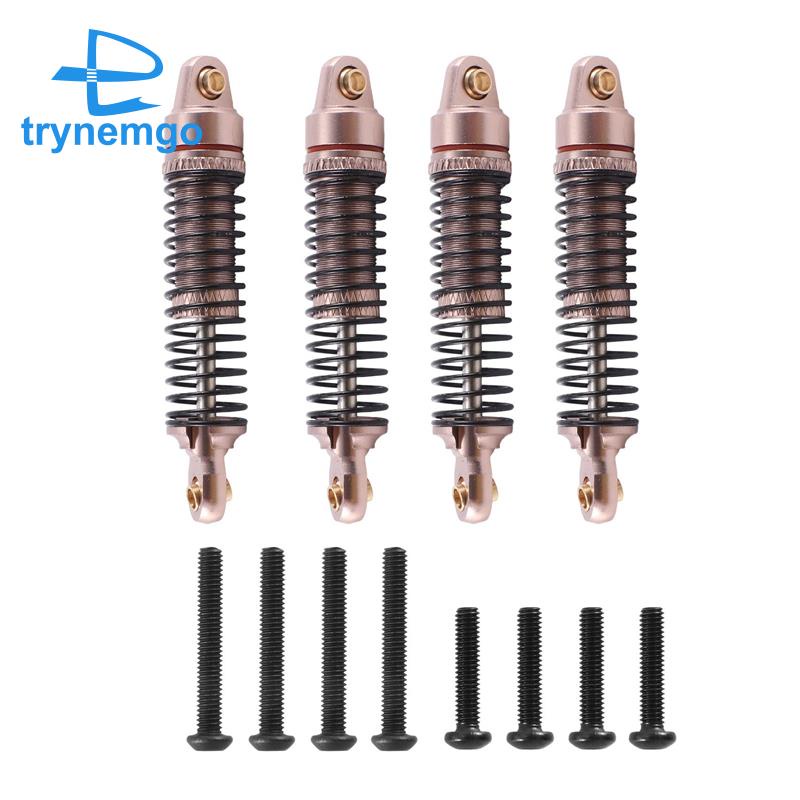 Set 4 Phuộc Giảm Xóc Bằng Kim Loại Màu Đỏ Cho Xe Điều Khiển Từ Xa Traxxas TRX4M TRX-4M Bronco Defender 1 / 18