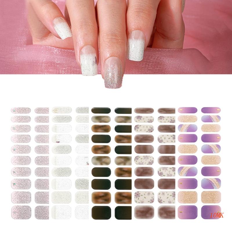 Set 20 Miếng Dán Móng Tay Nhiều Màu Sắc