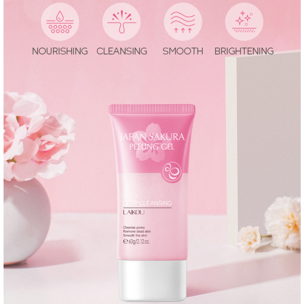Gel Trà Xanh LAIKOU Tẩy Tế Bào Chết Dưỡng Ẩm Làm Trắng Da