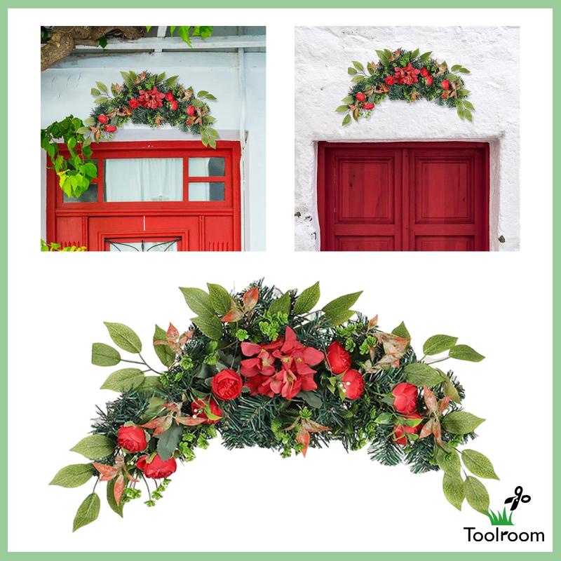 Vòng Hoa Nhân Tạo Gắn Cửa Trước Trang Trí Lễ Hội / Ngoài Trời