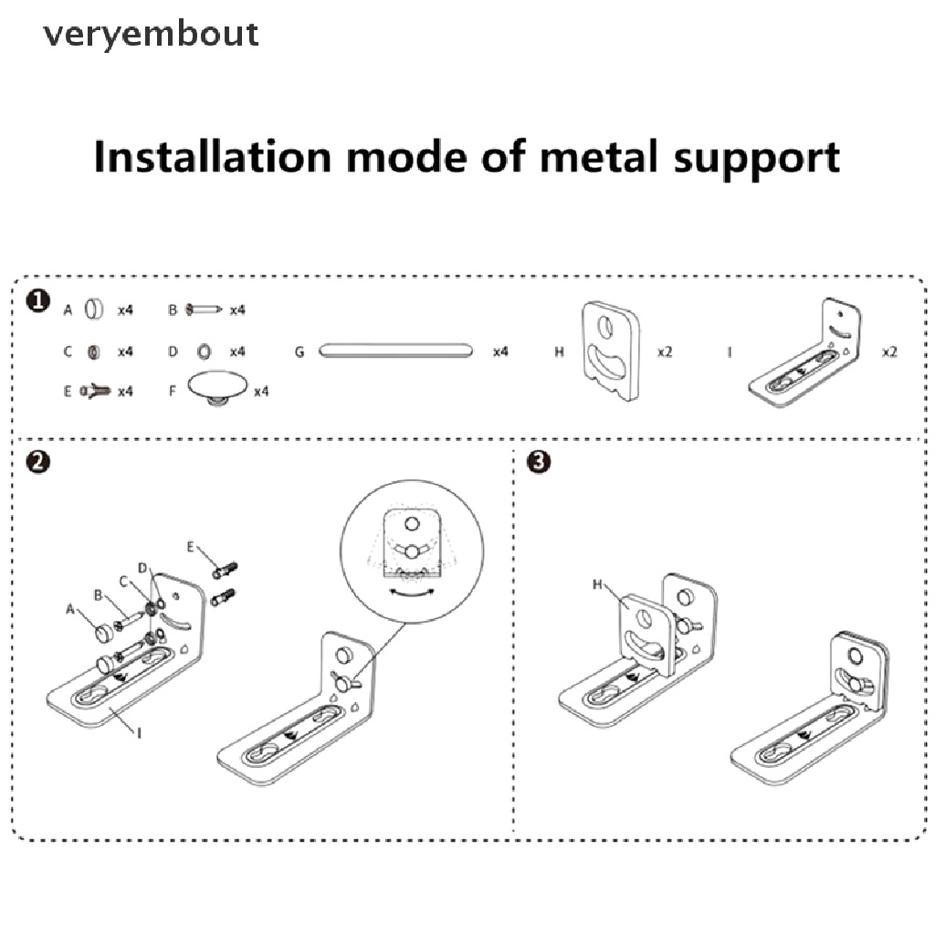 Giá Đỡ Loa Gắn Tường Bằng Kim Loại Chống Trượt Thông Dụng Cho Phòng Khách