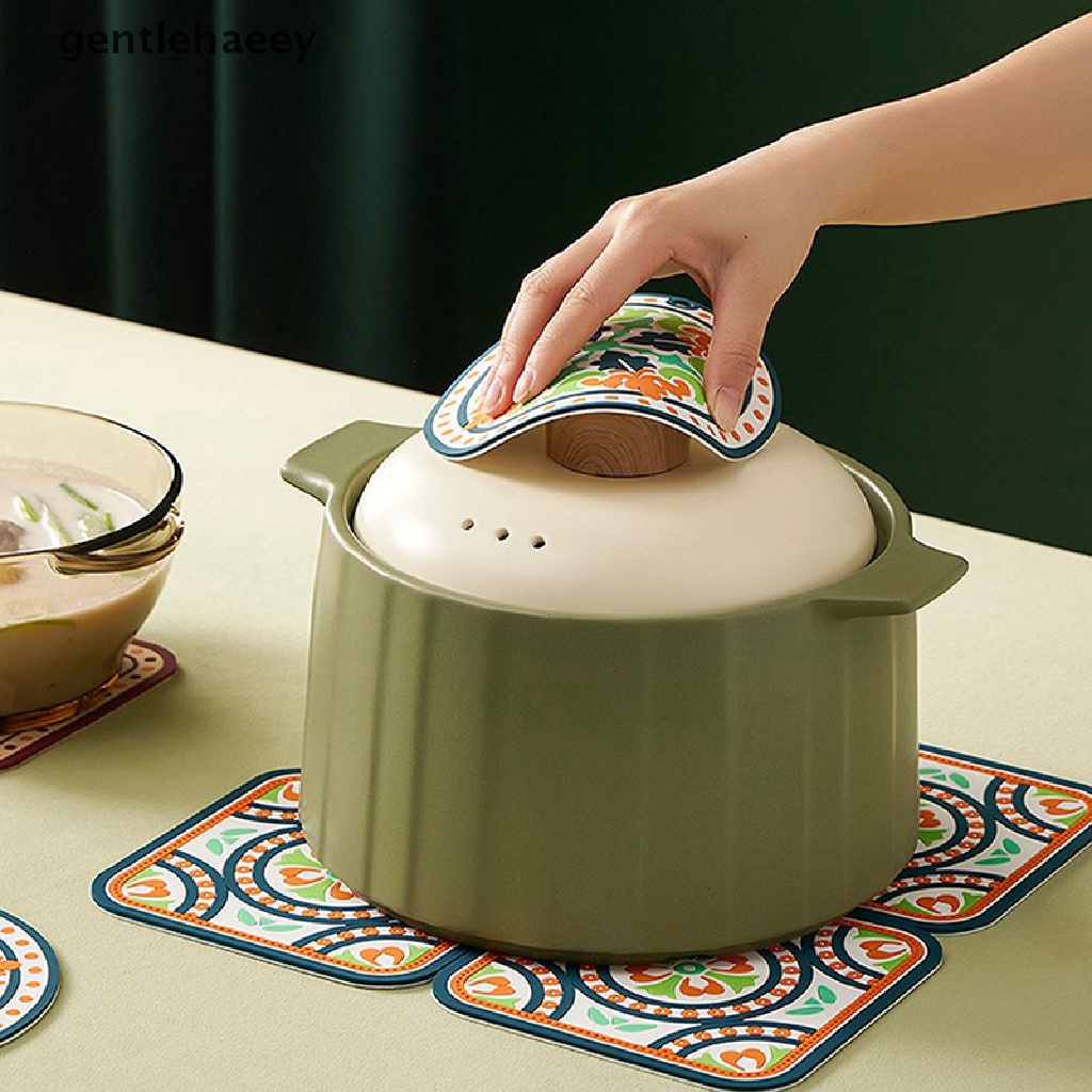 Gent Đế Lót Cốc Bằng PVC Chịu Nhiệt Cao Chống Thấm Nước Retro