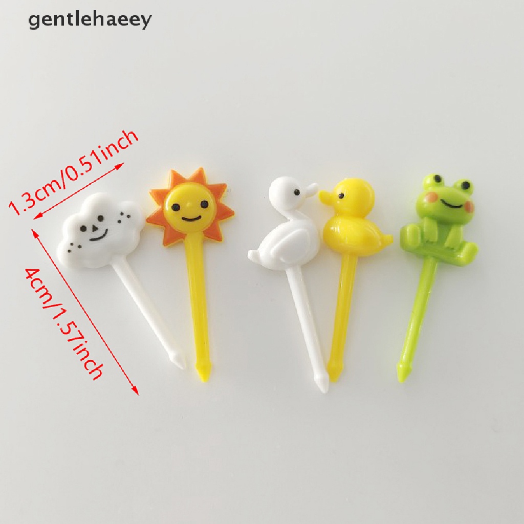 Set 8 Nĩa Ăn Trái Cây Hình Động Vật Hoạt Hình Bằng Nhựa Cấp Thực Phẩm Cho Bé