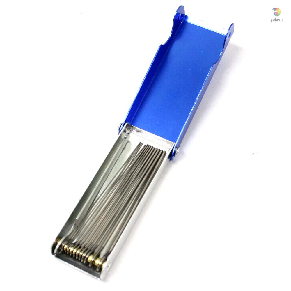 Bộ Dụng Cụ Vệ Sinh Đầu Hàn 13 Trong 1 Vỏ Kim Loại Màu Xanh Dương