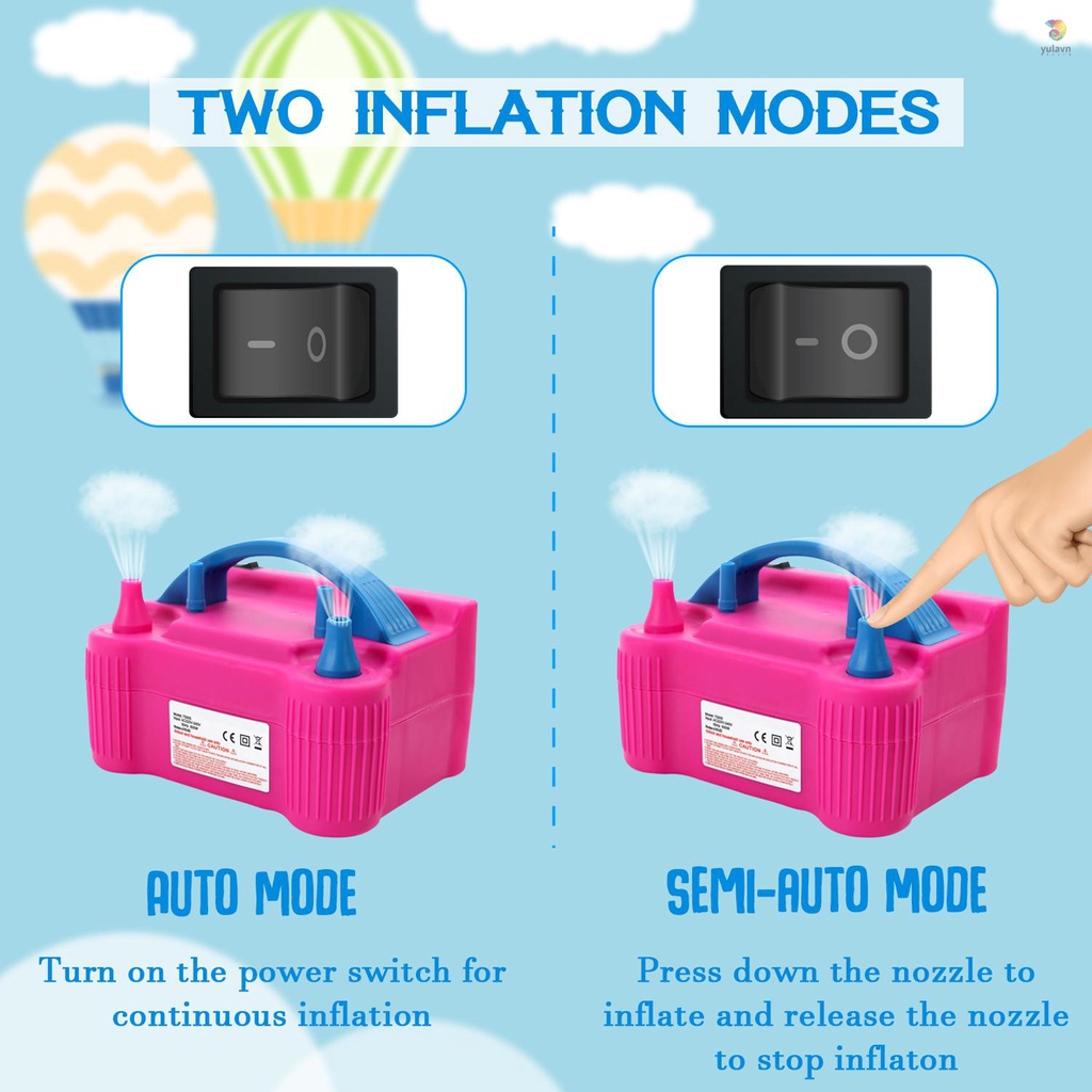 Máy Bơm Bong Bóng Chạy Điện Công Suất Cao 220V-240V Hai Vòi Tiện Dụng