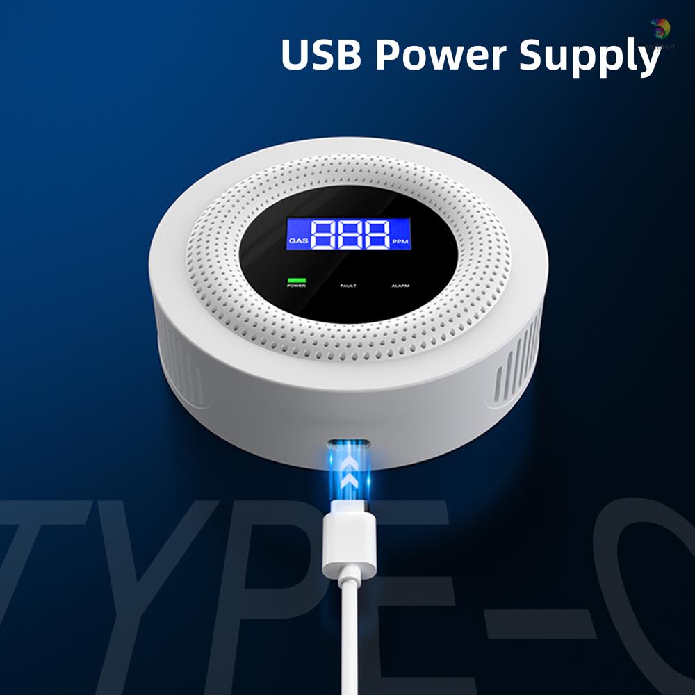 Thiết Bị Phát Hiện Rò Rỉ Khí Gas Wifi Điều Khiển Bằng Giọng Nói Với Màn Hình Hiển Thị USB Cung Cấp Năng Lượng Cao