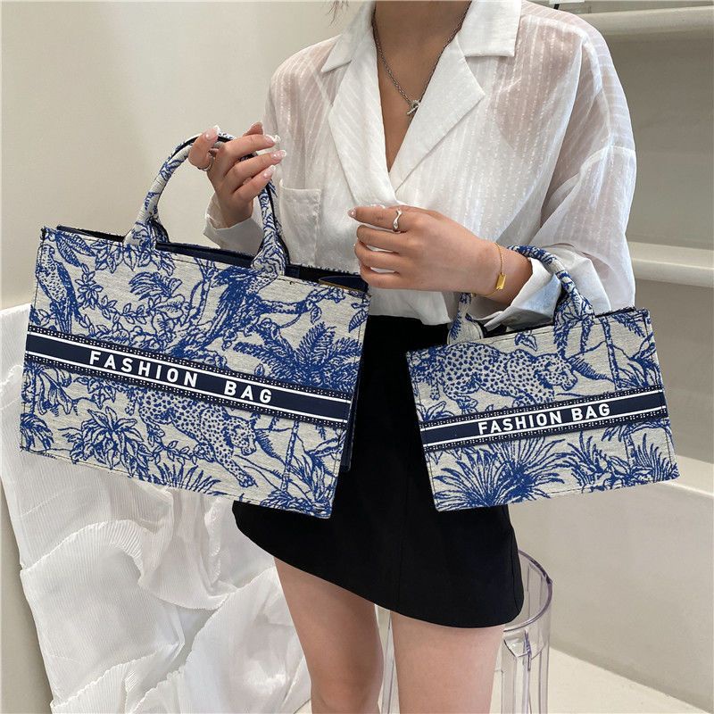 Túi Xách Đeo Vai Sức Chứa Lớn In Họa Tiết Đơn Giản Thời Trang Âu Mỹ Cho Nữ