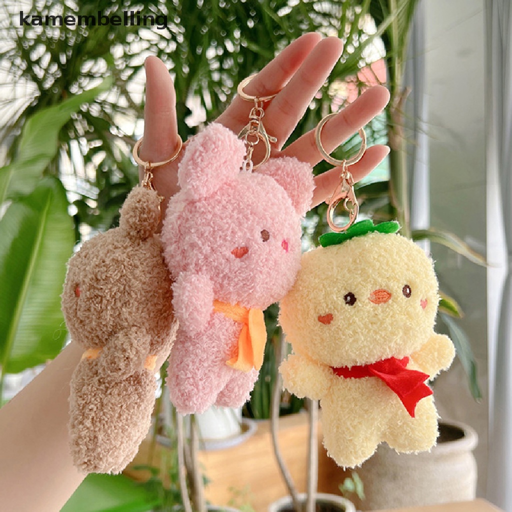 Móc Khóa Hình Thú Nhồi Bông Mềm Mại Dễ Thương