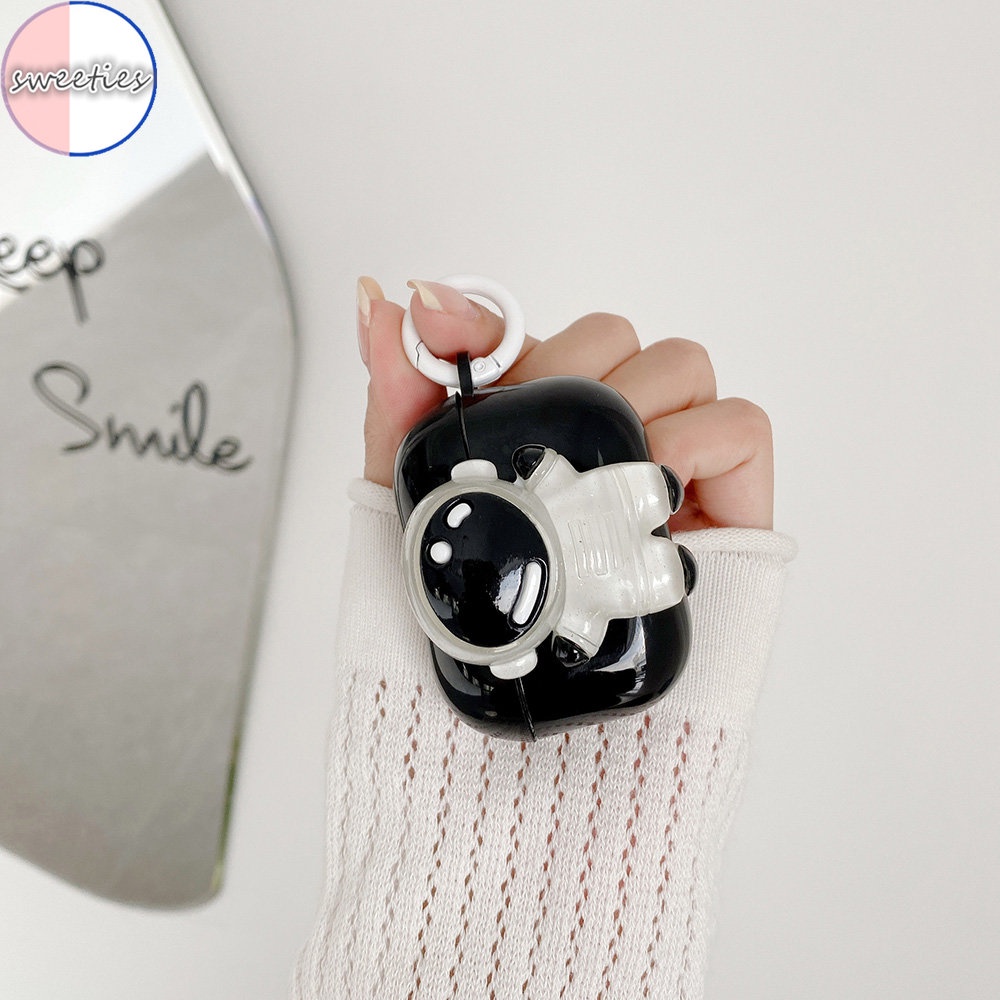 Vỏ Bảo Vệ Hộp Sạc Tai Nghe Airpods 1 2 3D Bằng TPU Mềm Hình Phi Hành Gia Dễ Thương