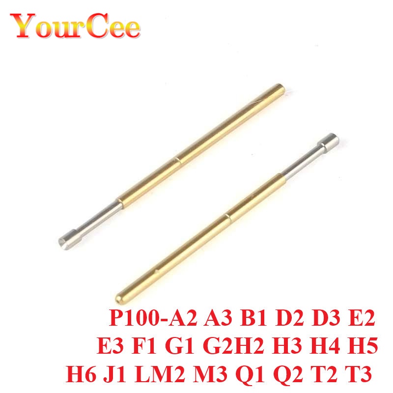 Set 20 Đầu Dò P100 Pogo Pin P100-A2 A3 B1 D2 D3 E2 E3 F1 G1 G2 H2 H3 H4 H5 H6 J1 LM2 M3 Q1 Q2 T2 T3