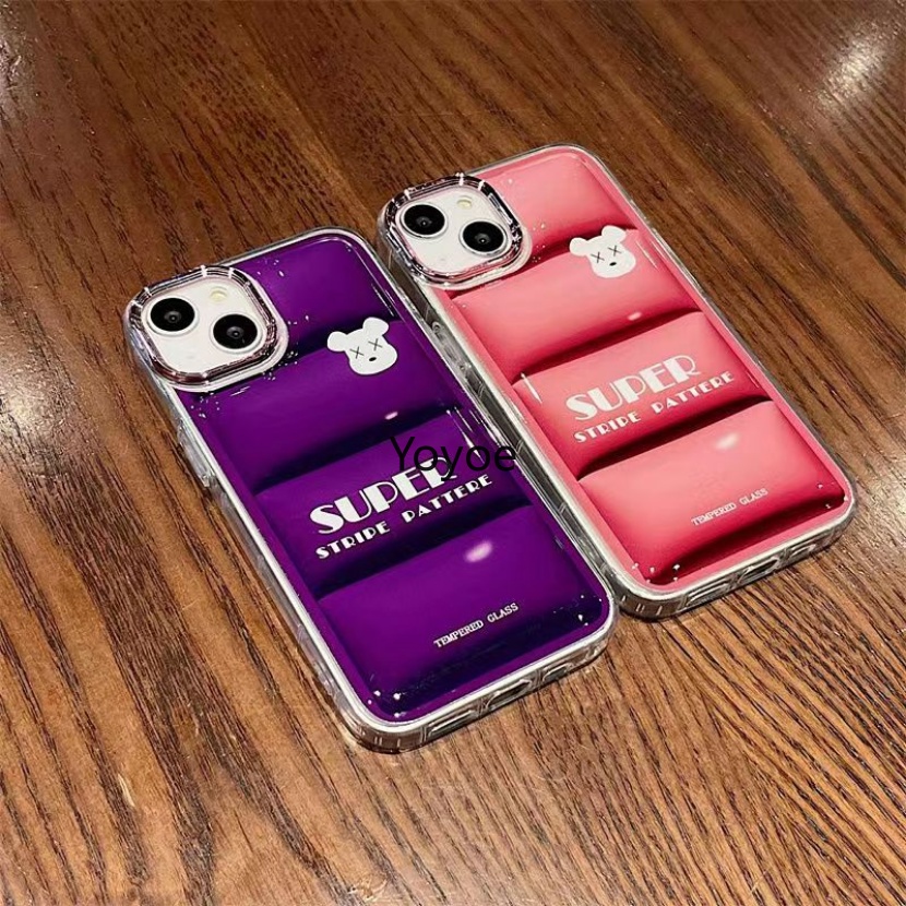 Ốp Điện Thoại Mềm Mạ Điện Chống Sốc In Hình Gấu Hoạt Hình Cho iPhone 14 11 12 13 Pro Max X XS XR 7 8 Plus SE