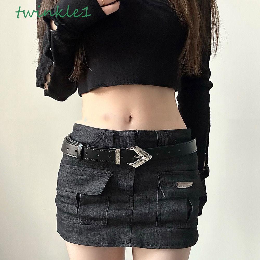 Thắt Lưng Khóa Kim Loại Hình Tam Giác Thời Trang Cho Nữ