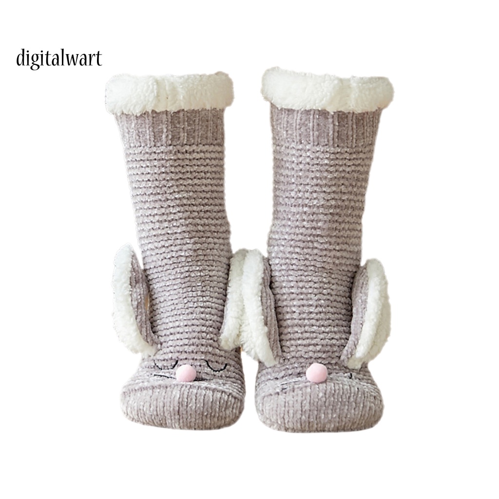 Kỹ Thuật Số| 1 Đôi Tất Dệt Kim Cổ Cao Co Giãn In Họa Tiết Hoạt Hình Chú Thỏ Dễ Thương Thời Trang Cho Nữ