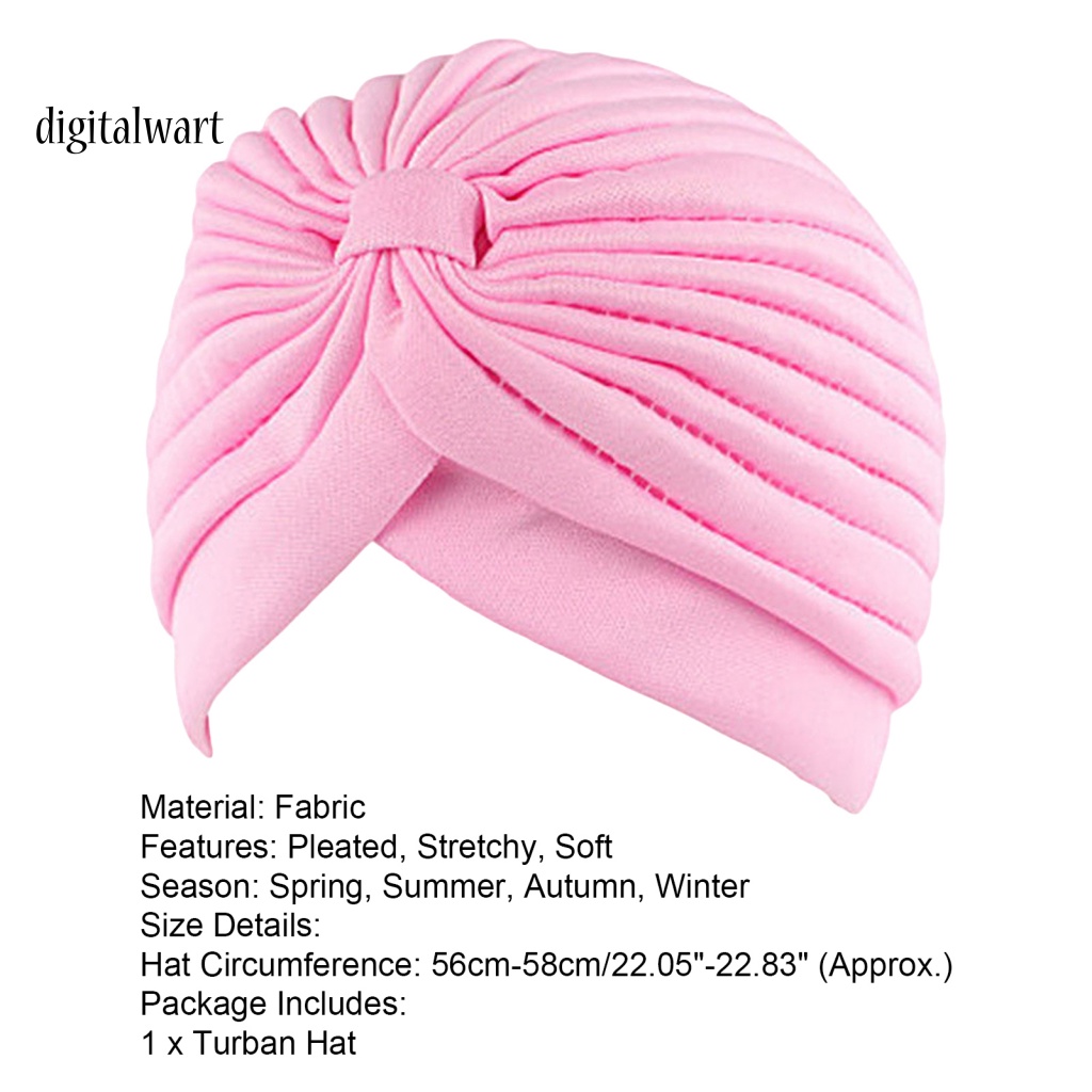 Kỹ Thuật Số| Mũ Turban Xếp Ly Co Giãn Thoáng Khí Chống Tia UV Chống Nắng Không Vành