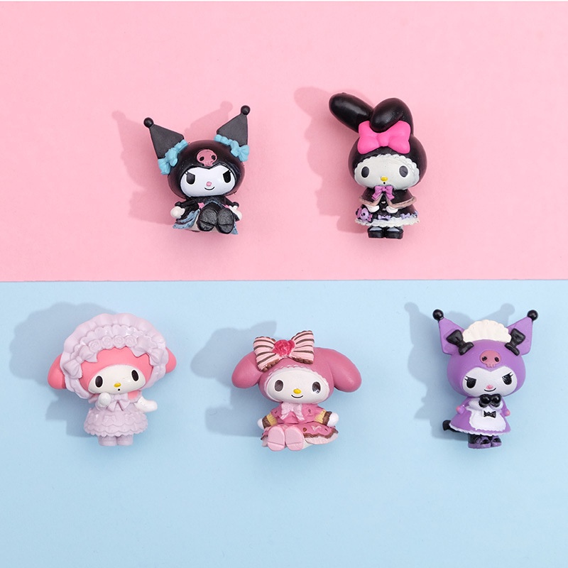 Mô Hình Búp Bê Nhân Vật Kuromi Lolita Melody 3cm Bằng PVC