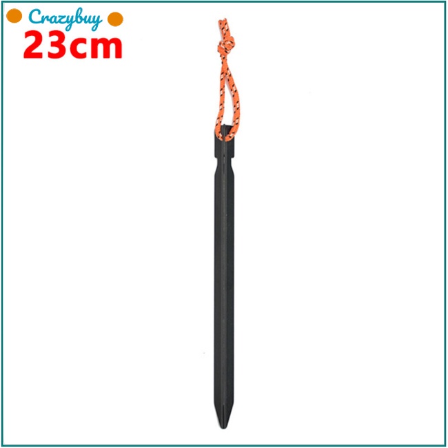 Cr Cọc Dựng Lều Hình Chữ V Ba Mặt Bằng Hợp Kim Nhôm Siêu Nhẹ 23cm (Kèm Dây)