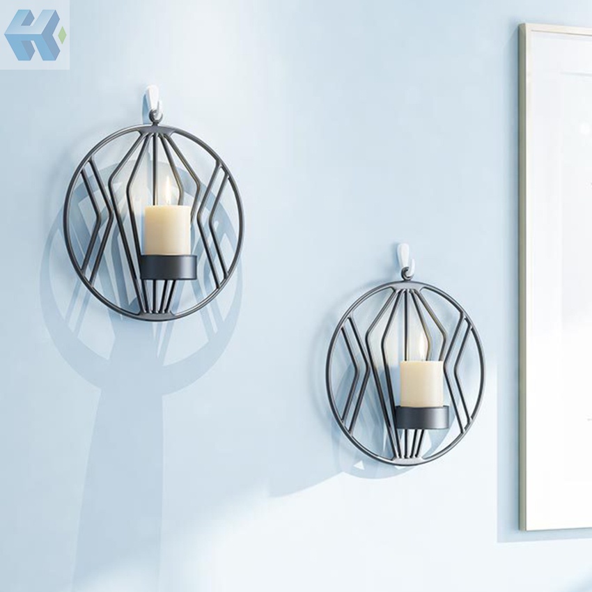 Giá Đỡ Đèn Cầy Gắn Tường Bằng Sắt Phong Cách Bắc Âu Độc Đáo Trang Trí Nhà Cửa / Tiệc Cưới