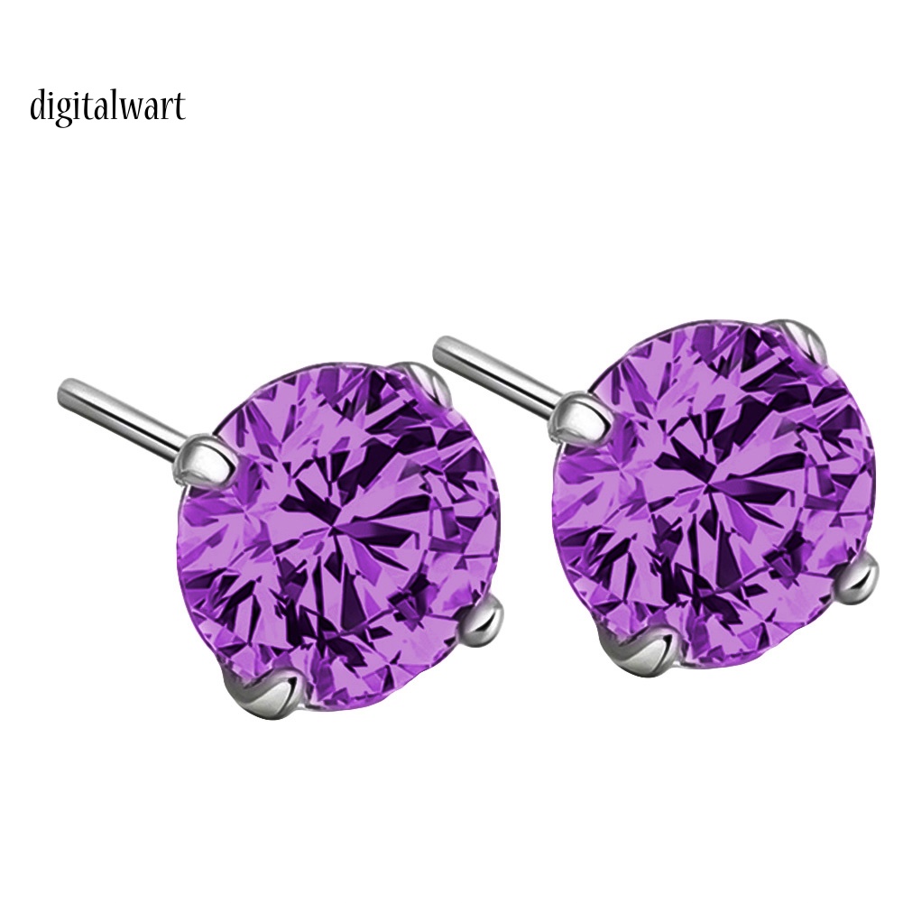 Kỹ Thuật Số| Bông Tai HợP Kim DạNg TròN ĐíNh Đá ThờI Trang