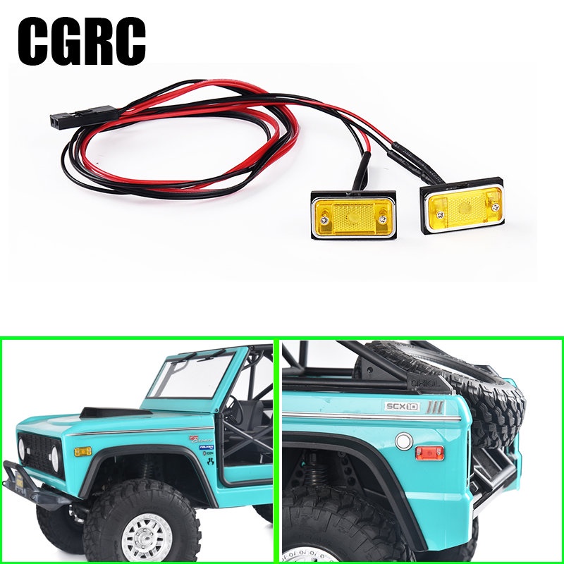 Đèn Xi Nhan LED Gắn Bánh Xe Hơi Điều Khiển Từ Xa TRX4 Defender SCX10 RC4WD D90 Tamiya Tỉ Lệ 1 / 10