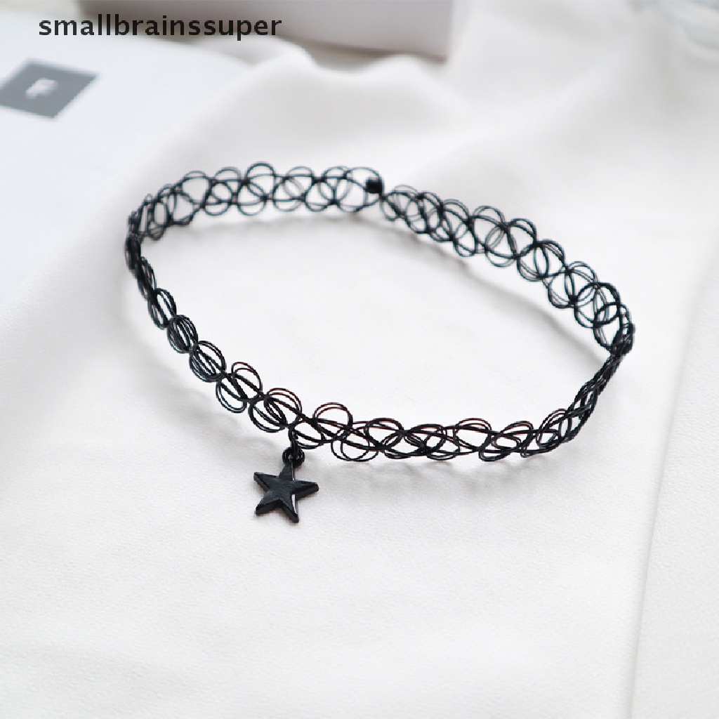 Vòng cổ Choker Mặt Ngôi Sao Nhỏ Màu Đen Thời Trang Cho Nữ