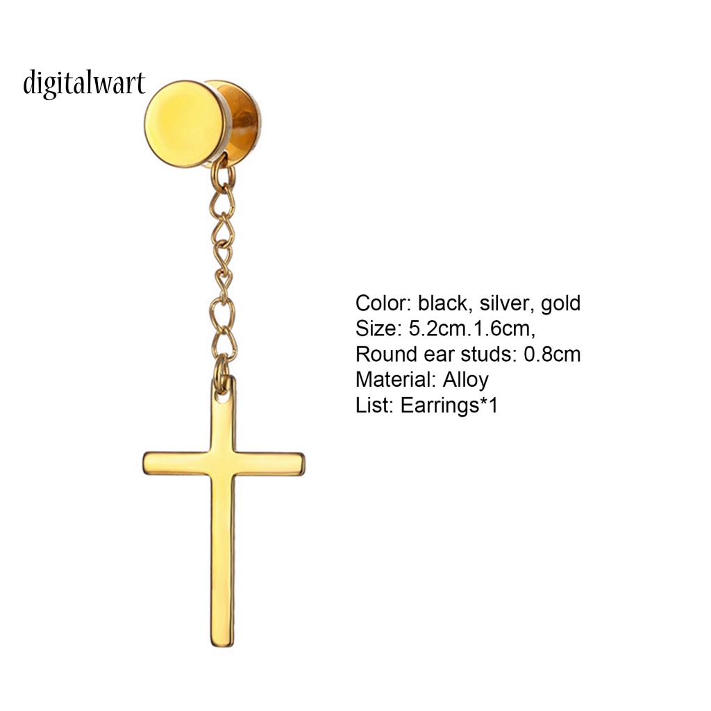 Kỹ Thuật Số| 1 Khuyên Tai Lủng Lẳng Mạ Điện Hình Học Đơn Giản Phong Cách Hip Hop Unisex Mặc Hàng Ngày