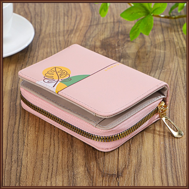 Ví Da Pu Đa Năng Họa Tiết Hoa Xinh Xắn Cho Nữ