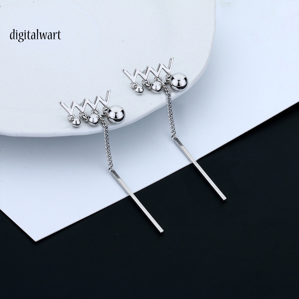 Kỹ Thuật Số| 1 Khuyên Tai Tròn Mạ Tua Rua Gợn Sóng Phong Cách Punk Cho Nữ