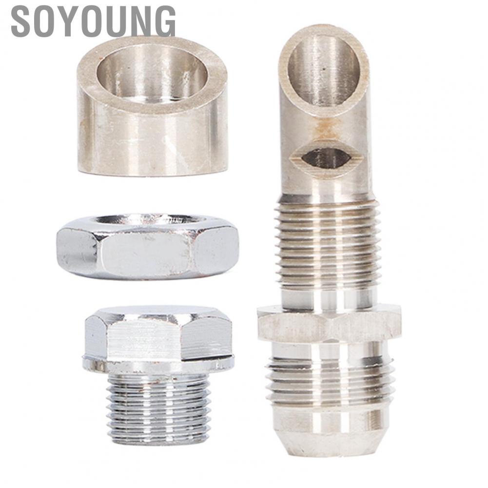 Soyoung E VAC Scavenger Kit  M18x1.5 Vacuum Plug Stainless Steel Reduce Crankcase Pressure Male 10 AN Bung for Repair