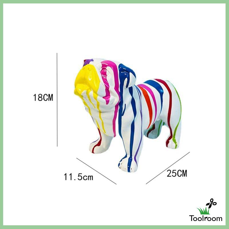 Mô Hình Chú Chó Graffiti Bằng Nhựa Resin Trang Trí Văn Phòng