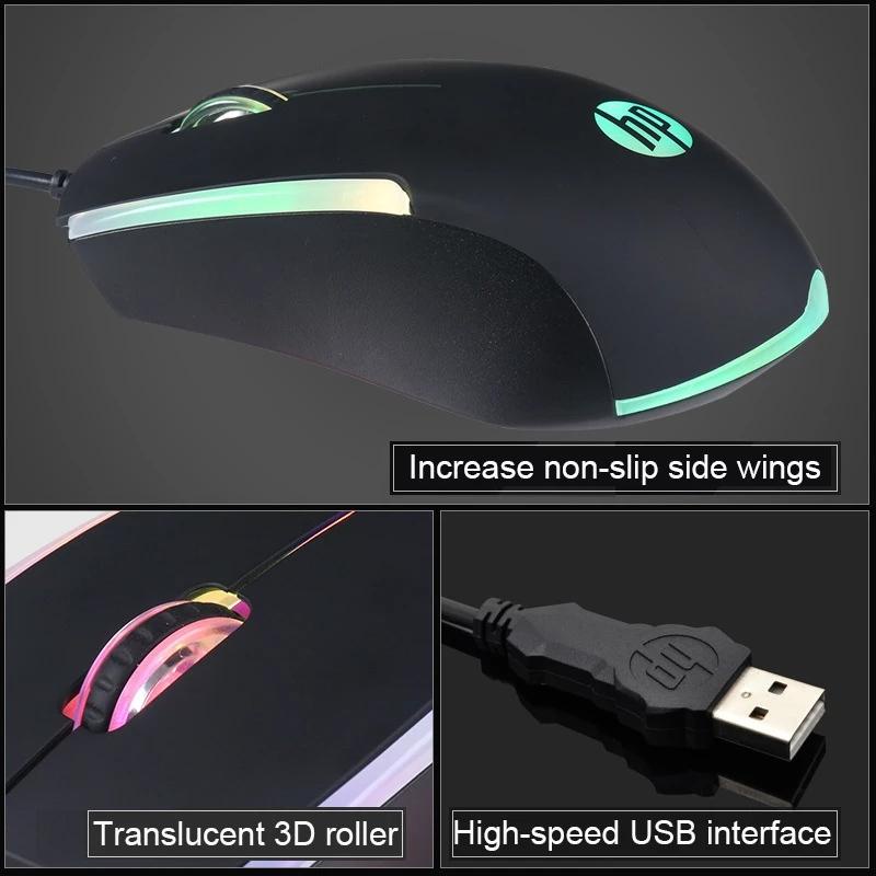 Chuột Quang Gaming HP DPI M160-24h TốC Độ Cao, ĐầU CắM USB + ĐèN LED 1000