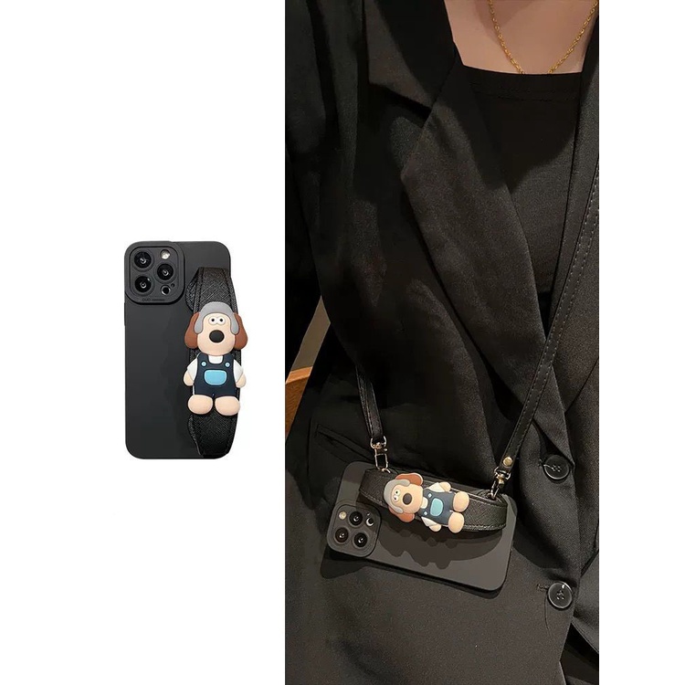 Ốp Điện Thoại Silicon Trong Suốt Chống Sốc Kèm Dây Đeo Cho IPhone 11 14 13 12 X Xs Xr Max 7 8 Plus Pro Max