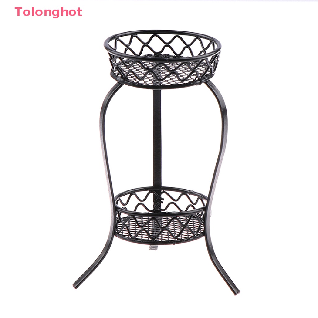 Giá Đỡ Chậu Hoa Mini Bằng Sắt Tỉ Lệ 1: 12 Dùng Trang Trí Nhà Búp Bê