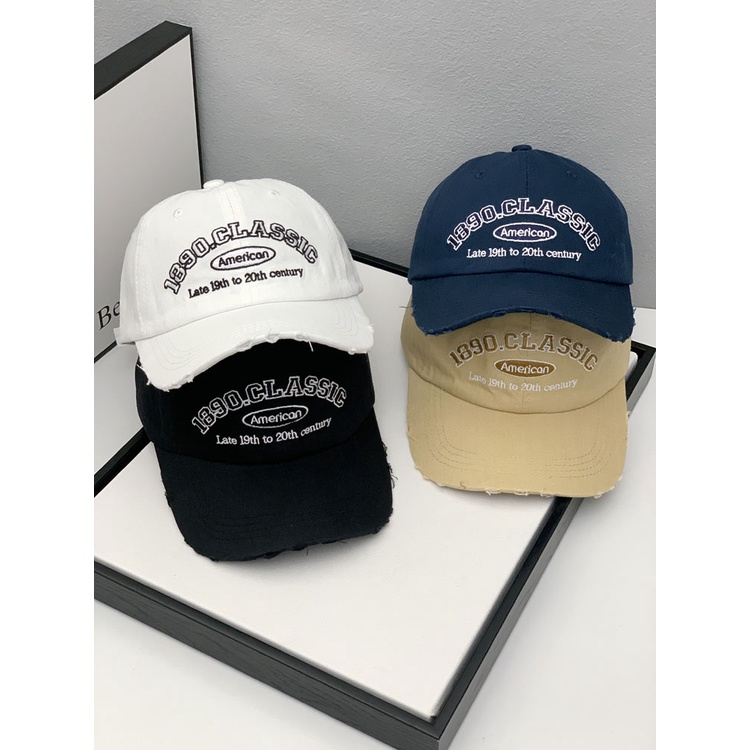 Mũ Lưỡi Trai Chất Liệu Cotton Mềm Thêu Chữ Phong Cách Hàn Quốc Thời Trang Xuân Hè Cho Cặp Đôi