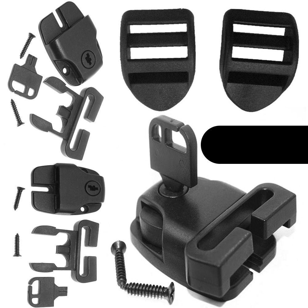 Set 5 Khóa Vòng Tay Paracord Bằng Nhựa Màu Đen Tháo Gỡ Nhanh Chất Lượng Cao