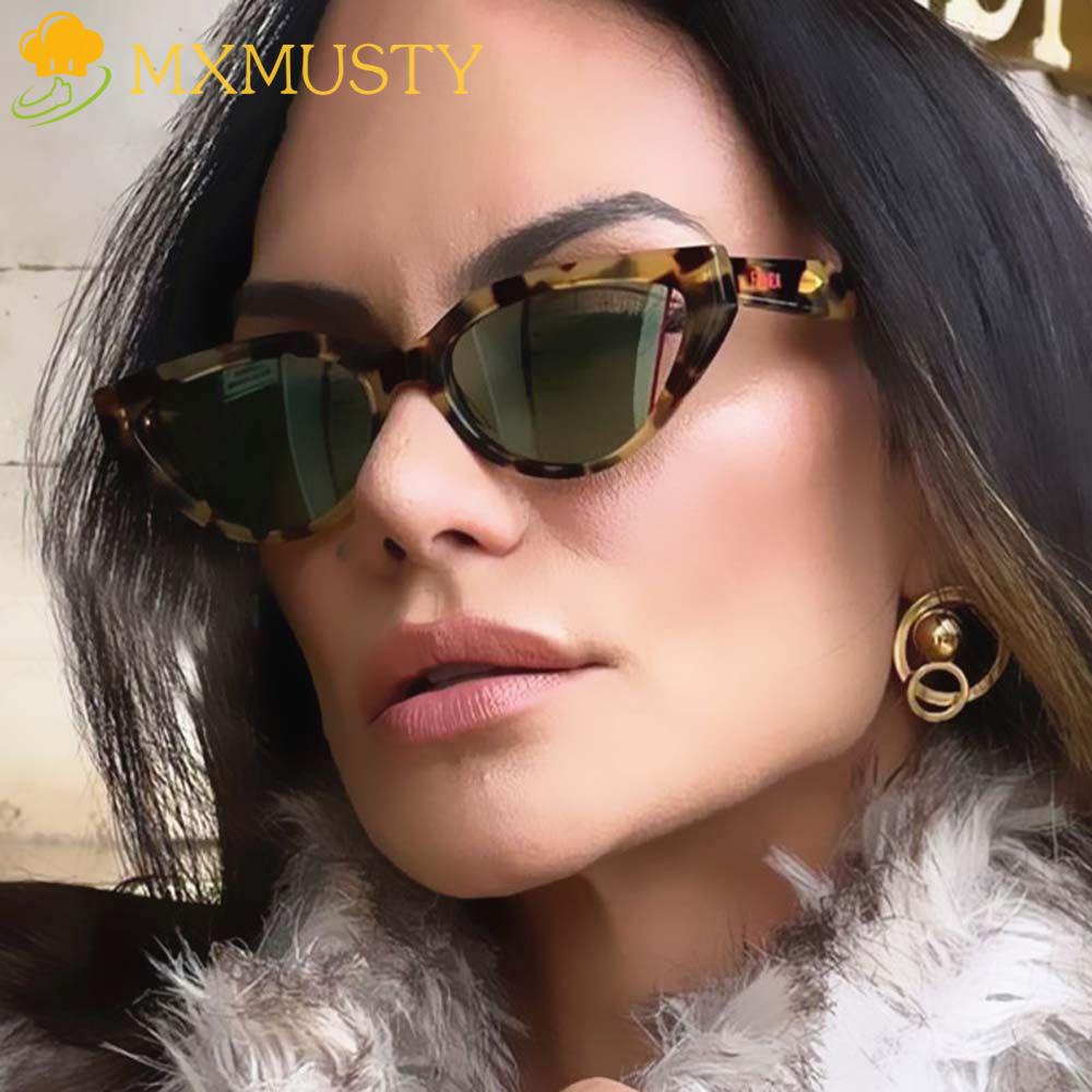 Kính Mát Gọng Tam Giác Họa Tiết Da Báo Thời Trang Phong Cách Vintage