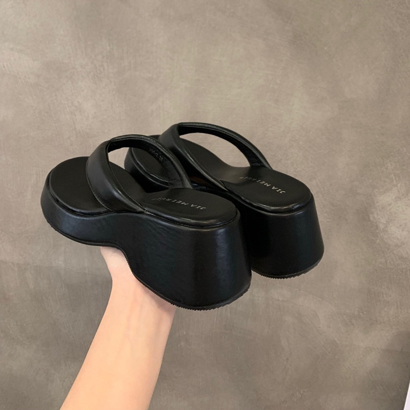 Kisstyle Dép Xỏ Ngón Đế Dày Mũi Tròn Mềm Mại Thoải Mái Thời Trang Mùa Hè Cho Nữ