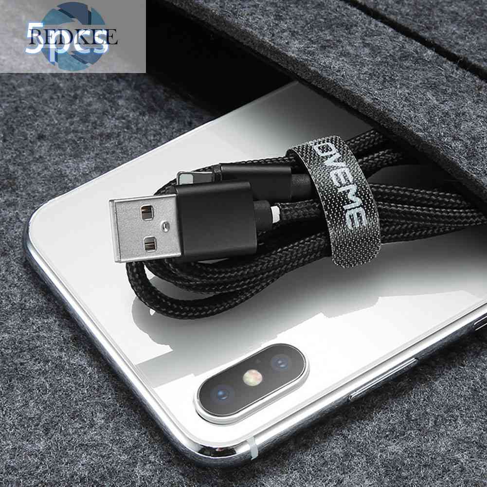 Floveme Set 5 Dây Quấn Gọn Gàng Cáp Tai Nghe USB 14cm