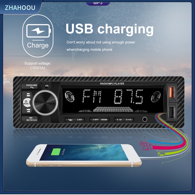 ☃Phụ Kiện Trang Trí Nhà Cửa Độc Đáo Sáng Tạo☃ Máy Nghe Nhạc Mp3 1 Din 890 Kết Nối Bluetooth Đa Phương Tiện Có Đèn Nền