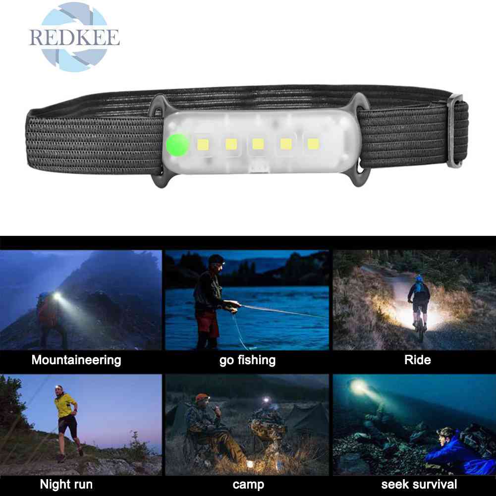 Đèn Pin Đội Đầu Sạc USB Dùng Câu Cá Ngoài Trời