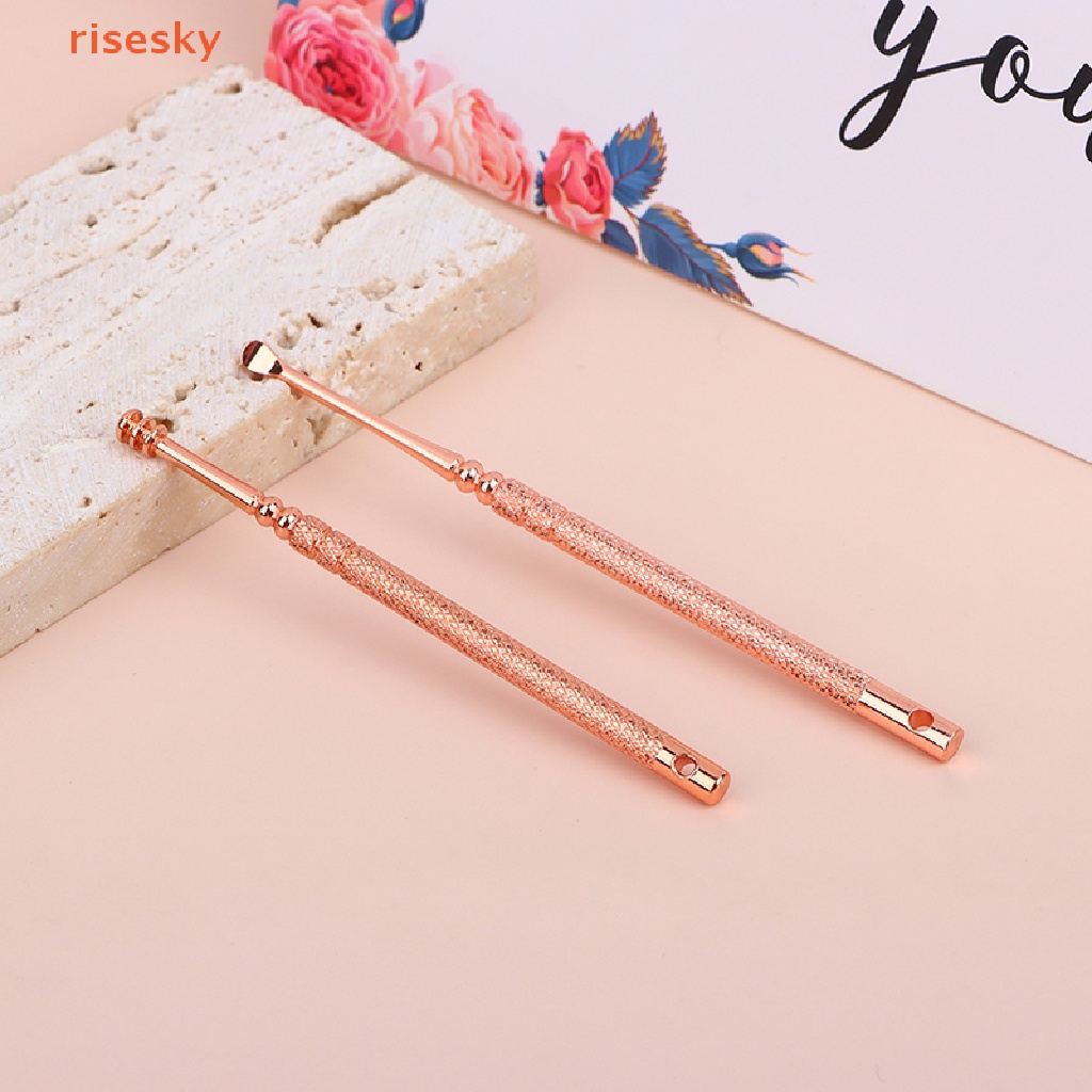 Dụng Cụ Lấy Ráy Tai Dạng Xoắn Ốc Bằng Thép Không Gỉ Màu Vàng Hồng