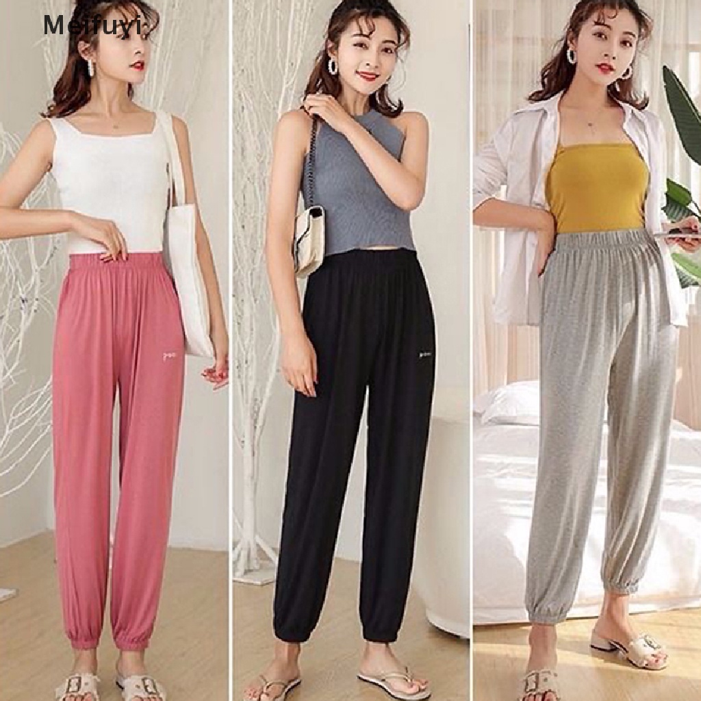 Quần Ống Rộng Mềm Mại Thoải Mái Mặc Ở Nhà Cho Nữ