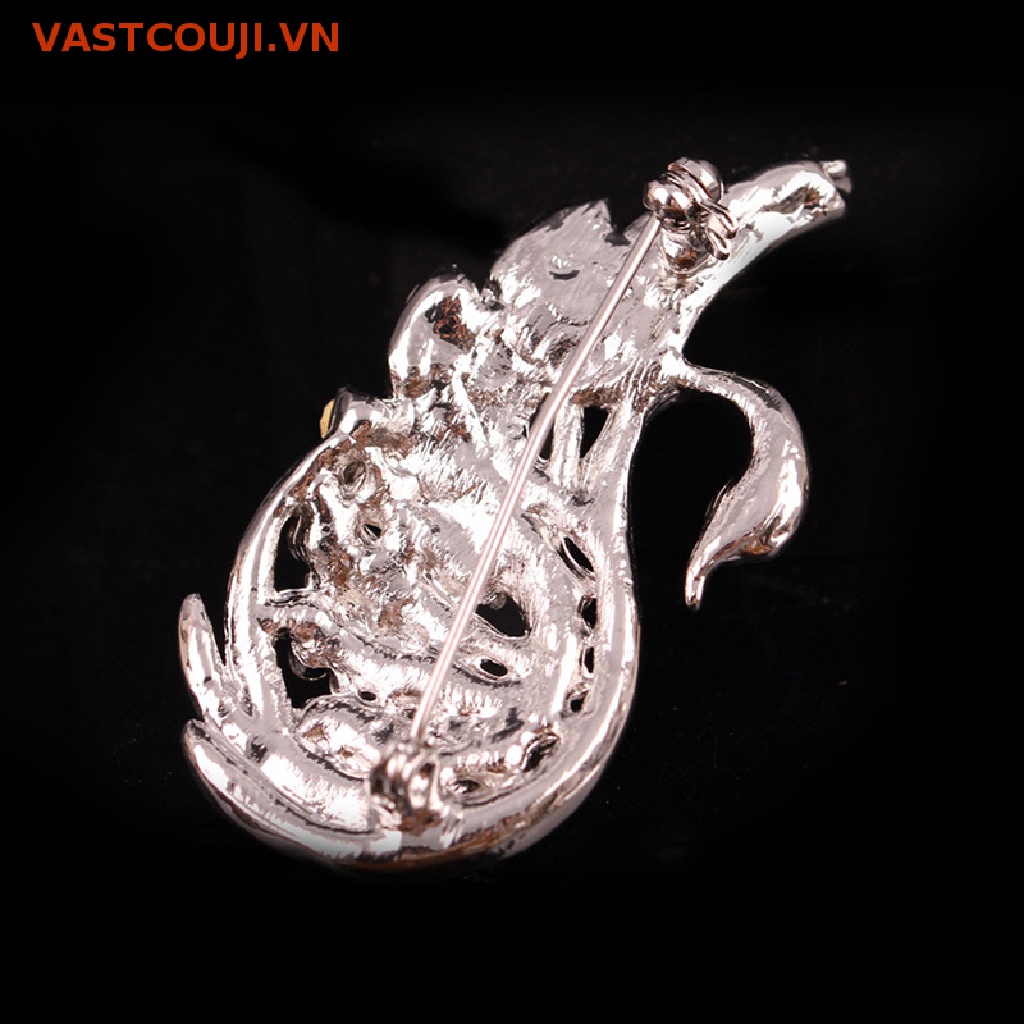 Ghim Cài Áo Hình Thiên Nga Đính Đá Thời Trang Cho Nữ