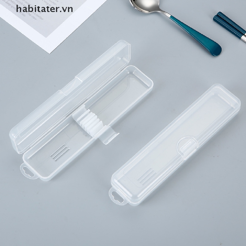 Hộp Đựng Cọ Trang Điểm / Bút Chì Kẻ Lông Mày Trong Suốt Kèm Nắp Đậy Tiện Dụng