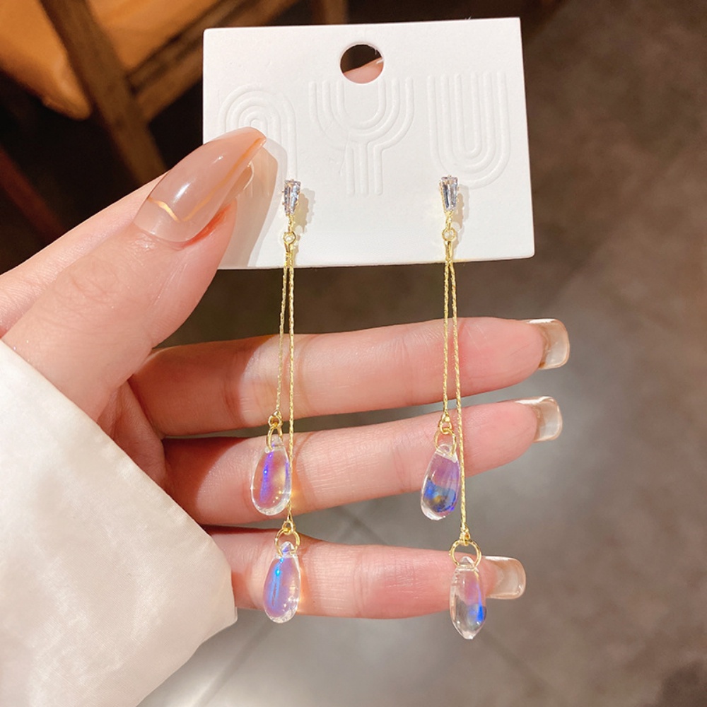 Bông Tai Tua Rua Dáng Dài Nhiều Màu Sắc Thời Trang Sang Trọng Cho Nữ