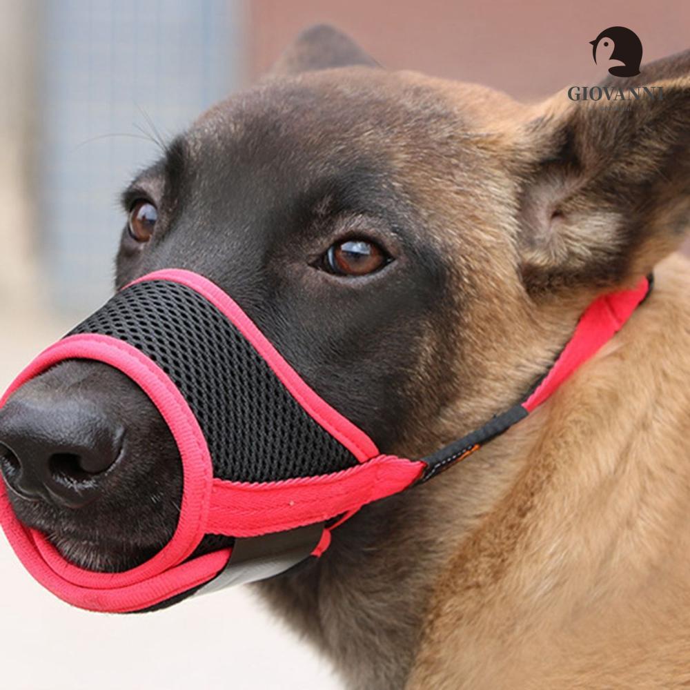 Rọ mõm thú cưng cỡ nhỏ/ vừa bằng nylon mềm mại thoáng khí chống cắn có thể điều chỉnh