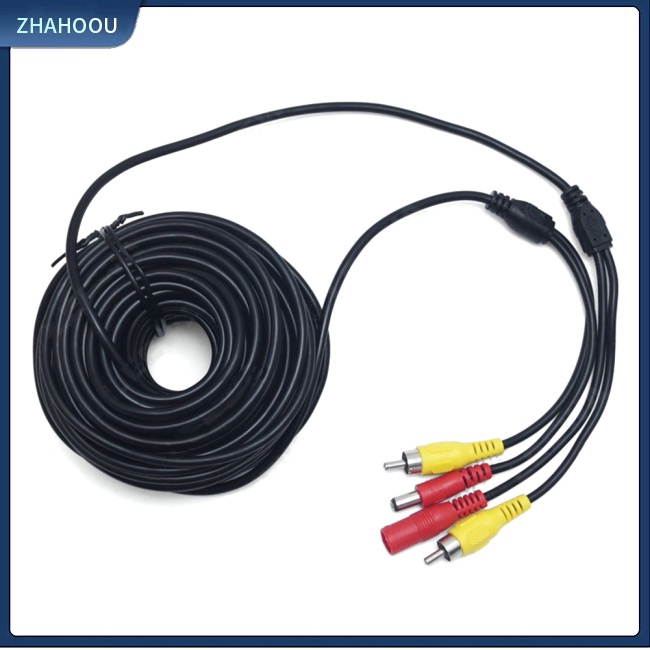 ☃Nhà Cửa☃ Dây Cáp Nguồn Rca Av 20m Cho Camera Lùi Xe Hơi