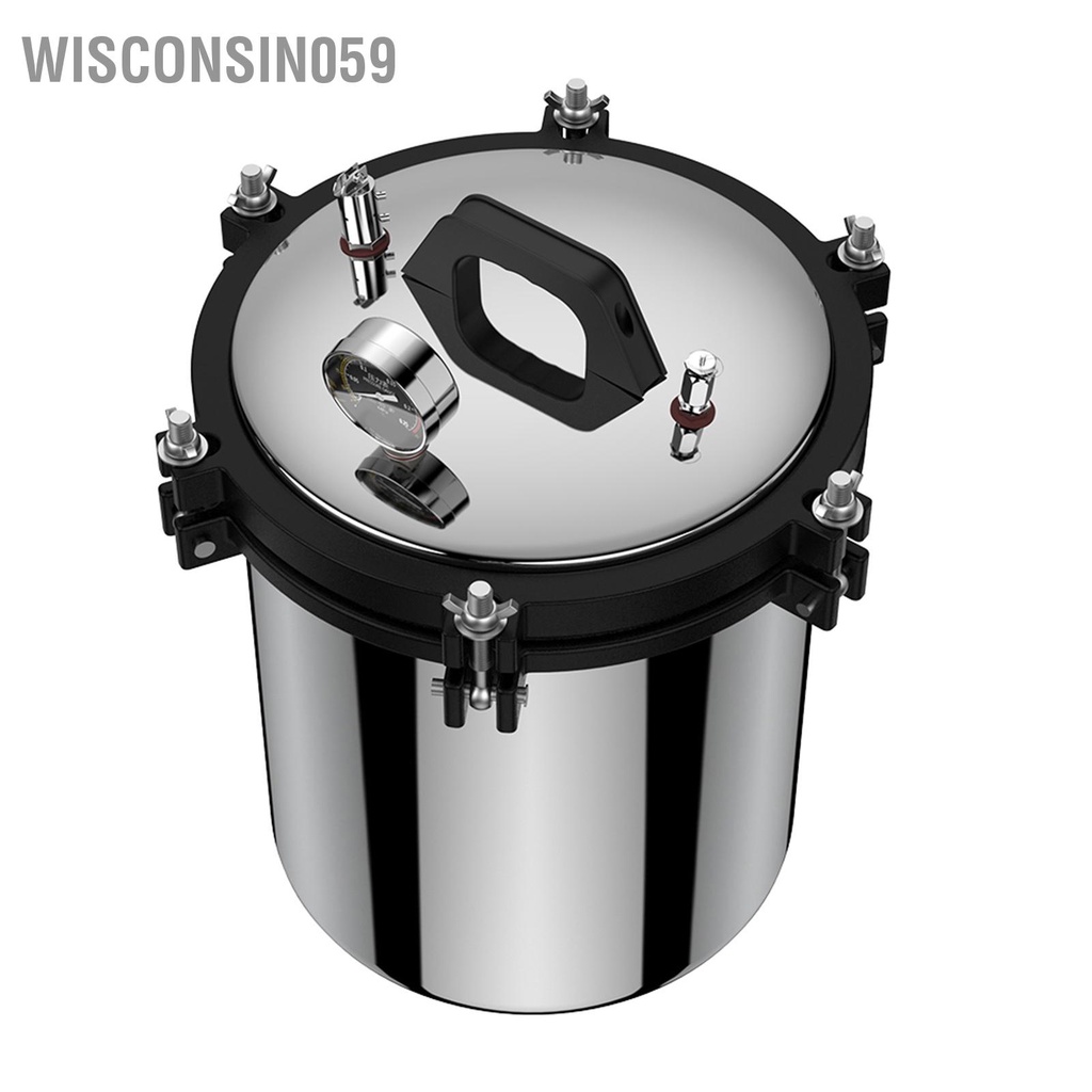 Wisconsin059 Nồi hấp áp suất cao cầm tay bằng hơi nước Máy thép không gỉ 18L