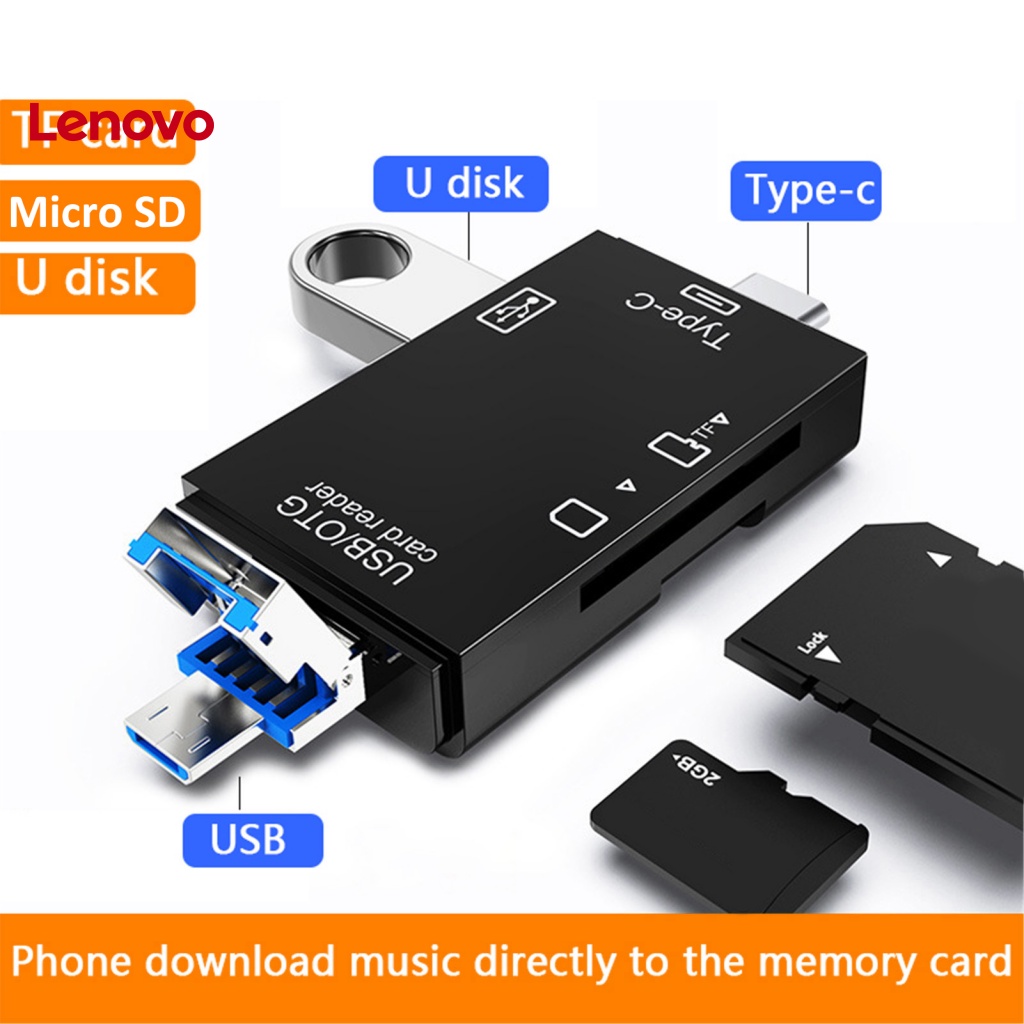 Đầu đọc thẻ nhớ LENOVO USB 3.0 6 trong 1 đa năng thích hợp cho điện thoại