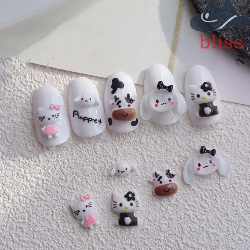 Phụ Kiện Trang Trí Móng Tay Hình Chú Chó Hoạt Hình Dễ Thương DIY