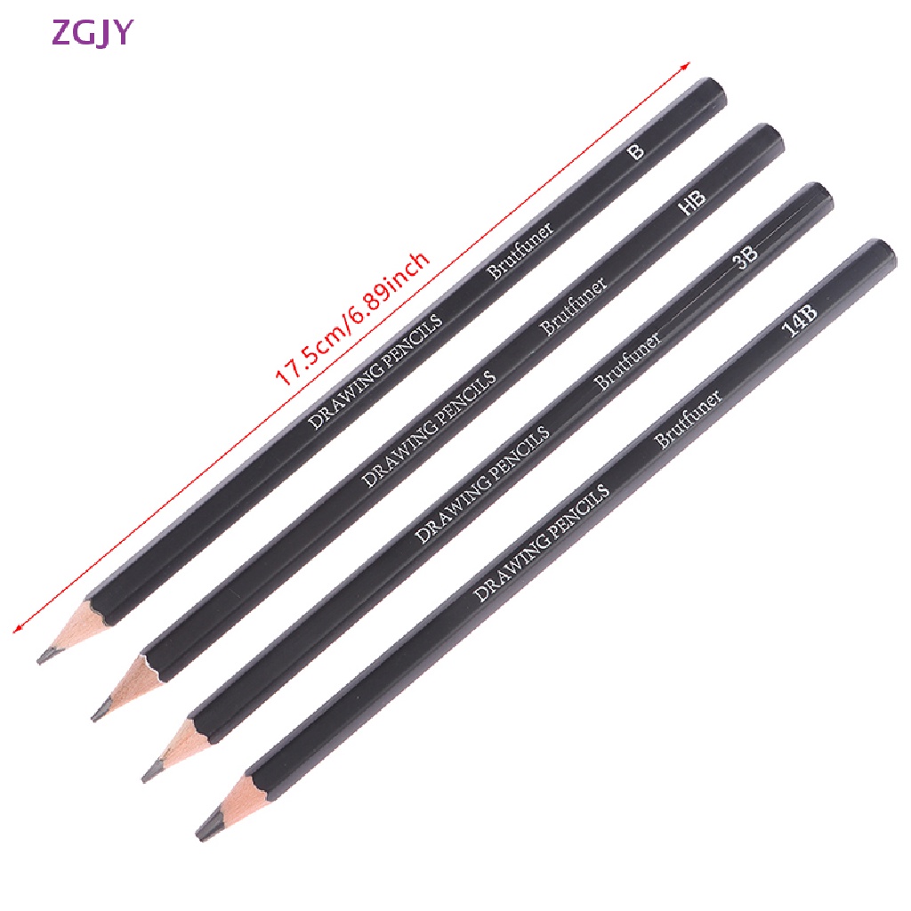 Set 14 Bút Chì Vẽ Phác Thảo Chuyên Nghiệp HB 2B 6H 4H 2H 3B 4B 5B 6B 10B 12B 1B Mới